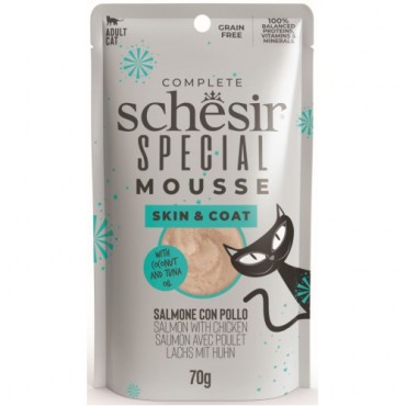 Schesir Special Skin&Coat Cat Plic Somon&Pui 70G