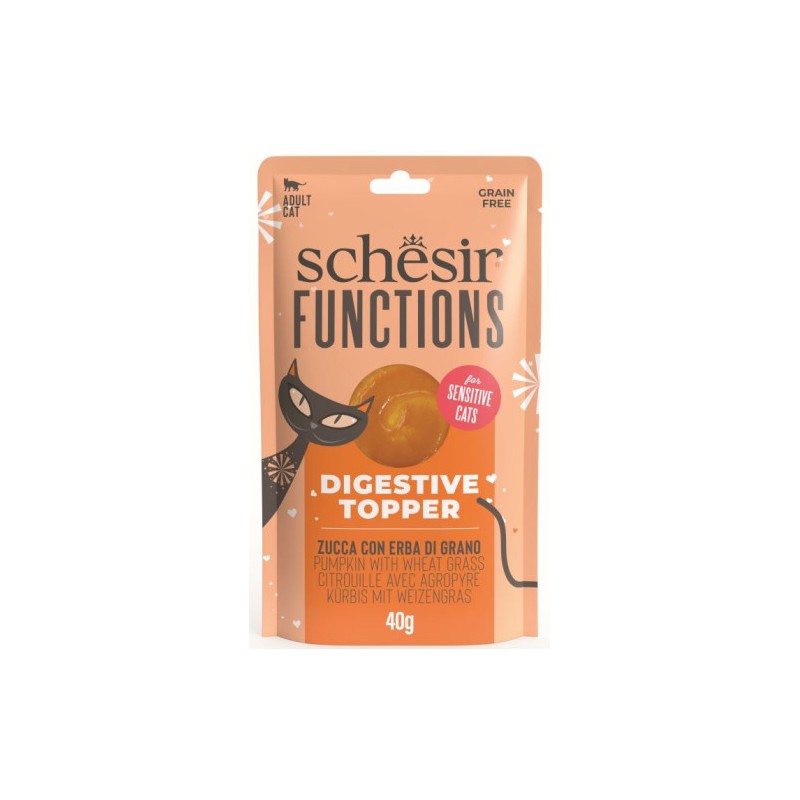 Schesir Functions Digestive Topper Cat Plic Dovleac si Grau 40G