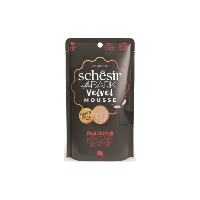 Schesir After Dark Cat Plic Velvet Mousse Pui si Vita 80G