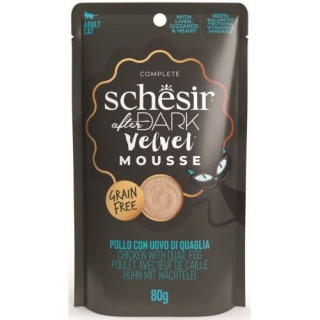 Schesir After Dark Cat Plic Velvet Mousse Pui si Ou de Prepelita 80G