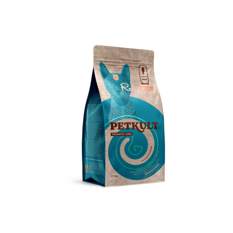 Petkult Probiotic Care Sensitive cu Somon hrana uscata pisici 2kg