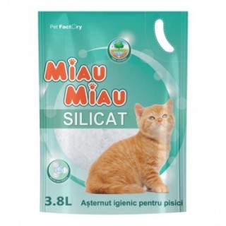 Nisip Pisici MIAU MIAU Silicat 3.8L