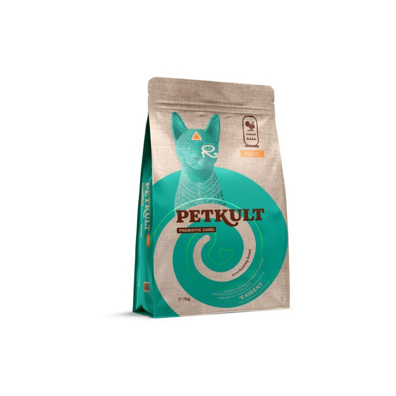 Petkult Probiotic Care Exigent Fresh Curcan hrana uscata pisici 7kg