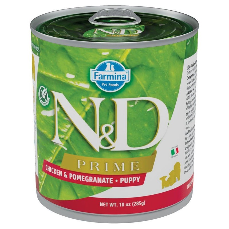 N&D Prime Puppy Hrana Umedă Caini Pui & Rodie 285g
