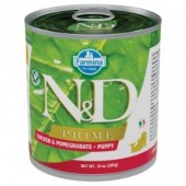 N&D Prime Puppy Hrana Umedă Caini Pui & Rodie 285g