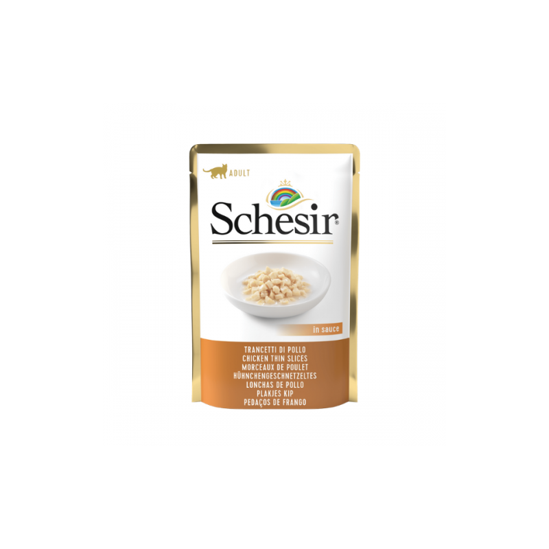 Hrana umeda pisici Schesir cu pui in salsa 85 gr