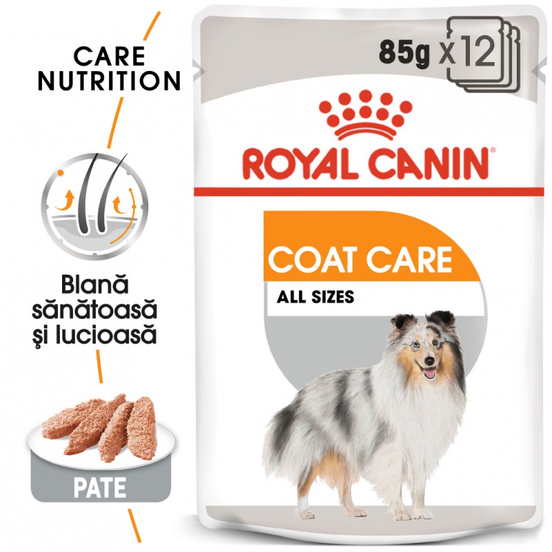 Royal Canin Coat Care Adult hrana umeda caine pentru blana sanatoasa si lucioasa, 85 g