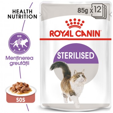 Royal Canin Sterilised Gravy hrana umeda in sos pisica sterilizata, 12 x 85 g