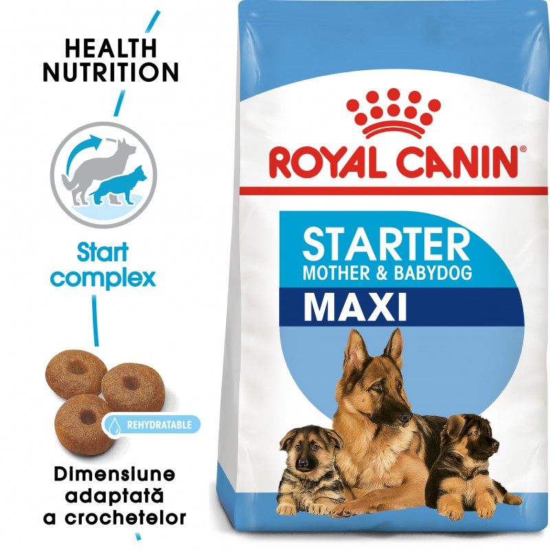 Royal Canin Maxi Starter Mother & Babydog gestatie/ lactatie pui hrana uscata caine, 4 kg