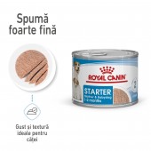 Royal Canin Starter Mousse gestatie/ lactatie pui hrana umeda caine, 195 g