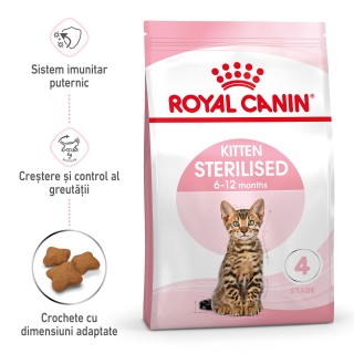 Royal Canin Kitten Sterilised, hrana uscata pisici sterilizate junior, 3.5kg