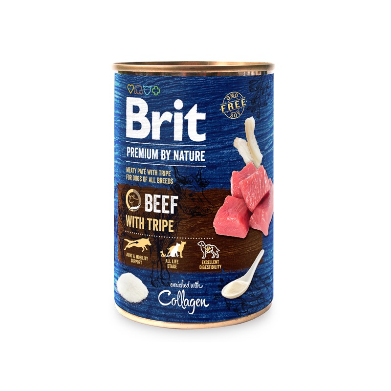 Brit Premium by Nature Vita cu Maruntaie hrana umeda caini conserva 400g