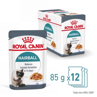 Royal Canin Hairball Care Jelly hrana umeda pisici in gelatina 12x85g